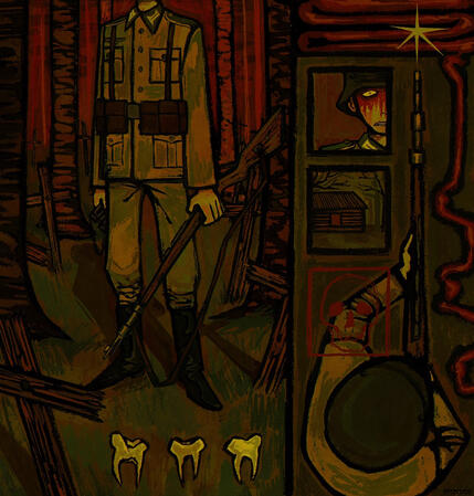 boy in the woods print