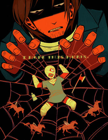 jimmy + curly (mouthwashing) print