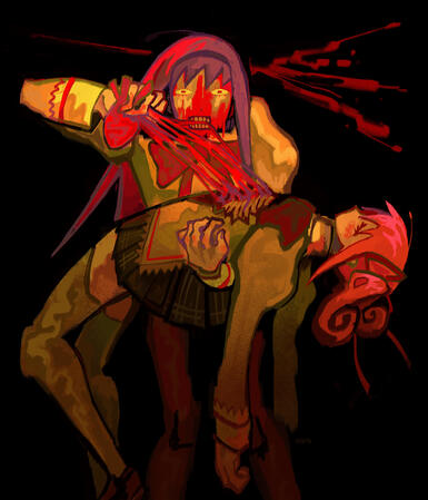 homura devouring her girlfriend