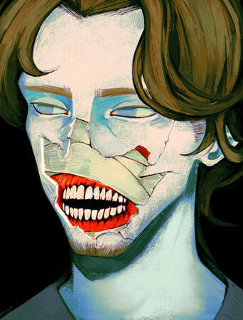 broken doll curly (mouthwashing)